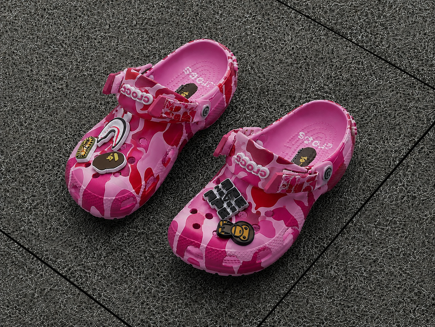 Crocs Bape Camo Custom Pink