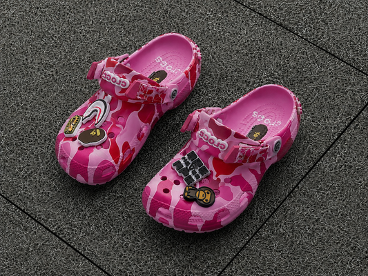 Crocs Bape Camo Custom Pink